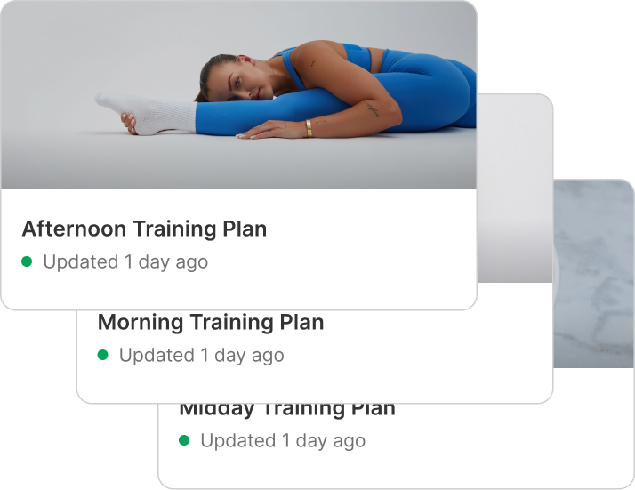 A image of a series of workout plans